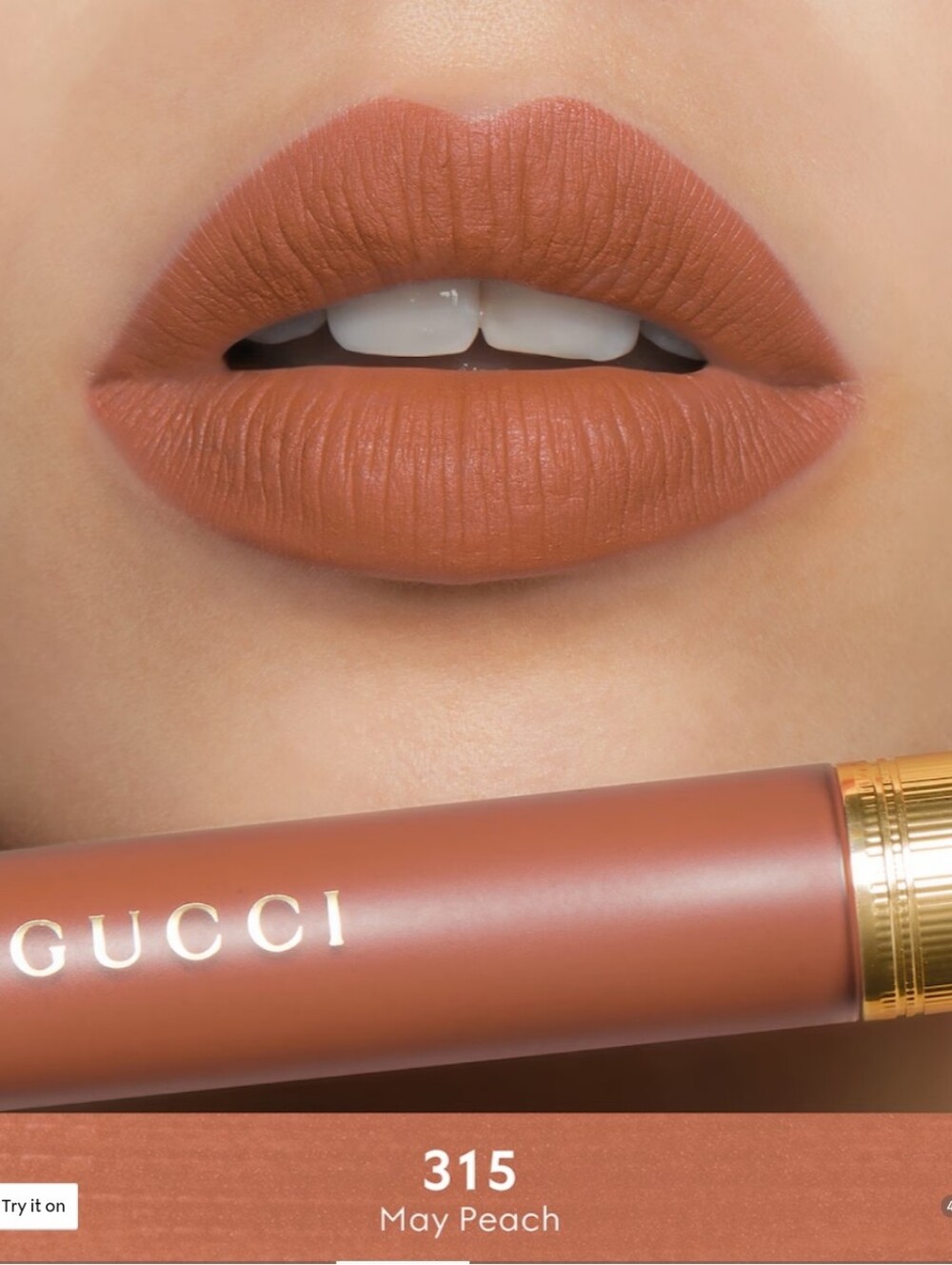 Gucci Liquid Matte Lipstick - May Peach - Picture 3 of 7